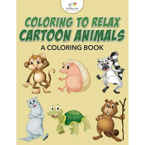 Coloring to Relax: Cartoon Animals, a Coloring Book, (Paperback)