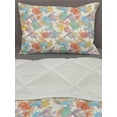 thumbnail image 3 of Bird Comforter & Sham Bedding Set, Continuous Animal on Branch Watercolor Splashes Tropical Handmade Painted Layout, 3 pcs Duvet Set Microfiber Filling Quilt, 5 Sizes, Multicolor, by Ambesonne, 3 of 4