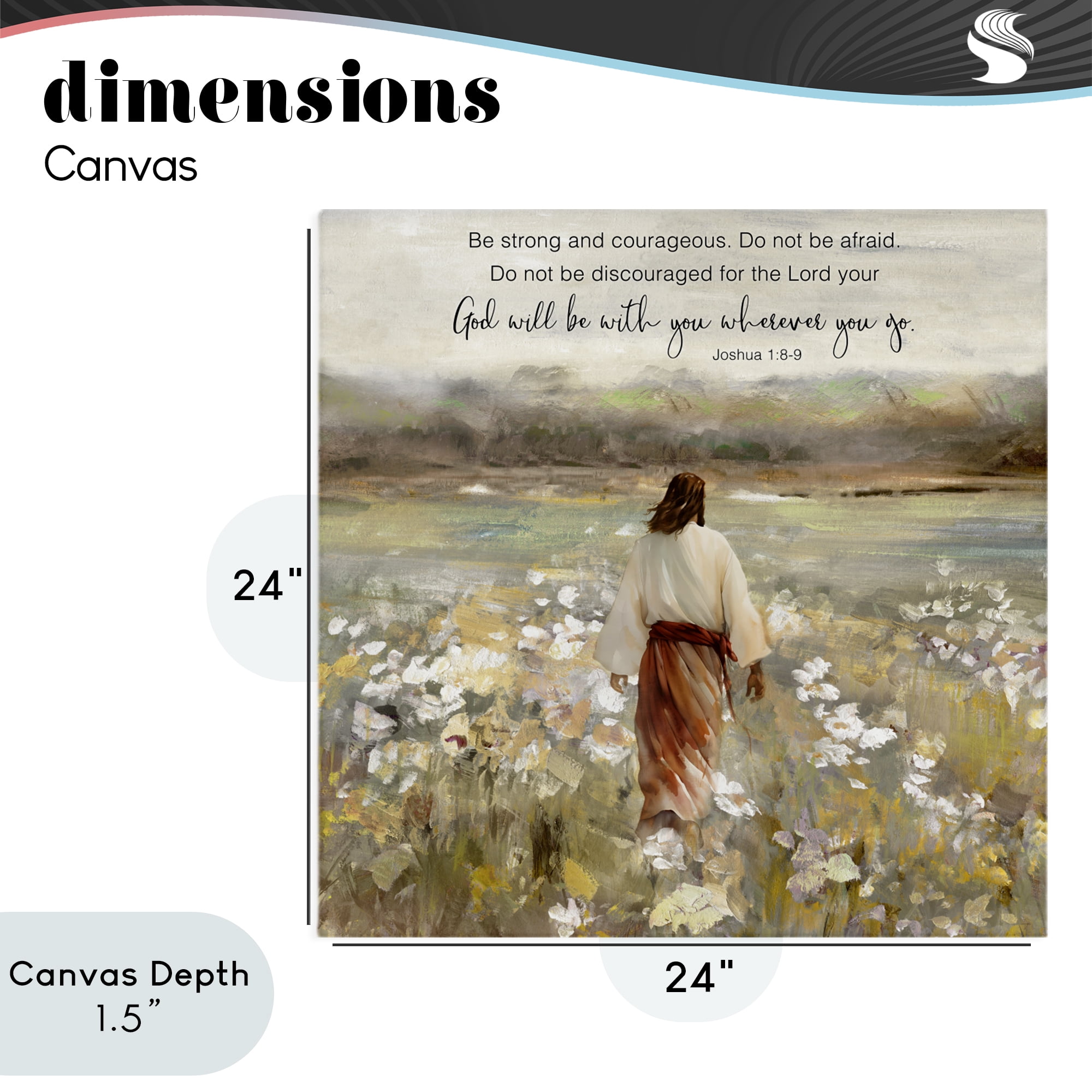 Stupell Industries God With You Wherever Canvas Wall Art, design by Sally Swatland