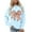Blue, variant on Avrnliq Bow Heart Graphic Oversized Crewneck Sweatshirt for Women, Orange Relaxed Fit Casual Sweet Daily Wear,Size XS