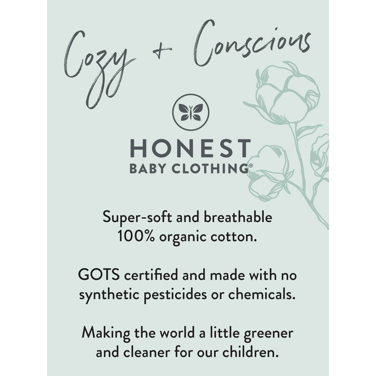 Honest Baby Clothing Organic Cotton Boy/Girl 2-Piece Lovey and Rattle Gift  Set, Bunny 