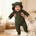 thumbnail image 3 of WOYY Girls Hooded Sleeper Romper One-Piece Footies Jumpsuit, Sizes 6-9M, 3 of 6