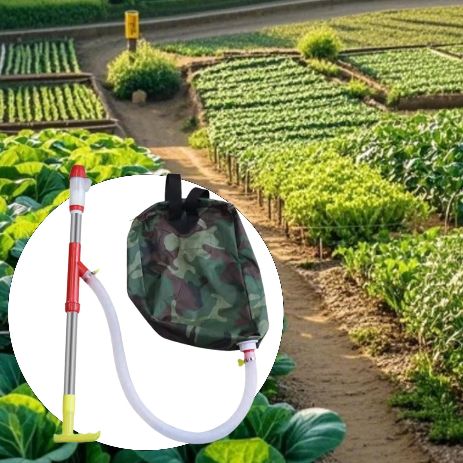 CarpNettore Fertilizer Spreader Agricultural Manure Applicator Garden Handheld with Backpack Single Metal Tube