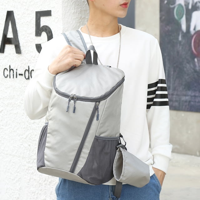 Mochila plegable portátil de 20 litros con portabotellas impermeable para deportes al aire libre