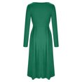 thumbnail image 5 of Holloyiver Women's Long SleeveRound Neck Solid Color Dresses S-2XL, 5 of 6