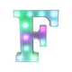 thumbnail image 2 of Letras luminosas LED con control remoto | Decoración con letras para fiestas y eventos en casa | Funciona con pilas o USB | 16 modos de cambio de color, 2 of 8