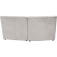 thumbnail image 4 of Meridian Furniture Limitless Cream Velvet Modular Loveseat, 4 of 8