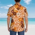 thumbnail image 6 of Bixox Men's Hawaiian Shirts Men's Hippie Ditsy Floral Print Short-Sleeve Shirt-XX-Large, 6 of 8