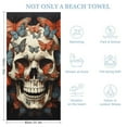 thumbnail image 2 of Gothic Skull Lover Oversized Beach Towel XL Pool Camping Swim Towels 32''x63'' Soft Blanket Accessories Must Vacation Necessities Adult, 2 of 7