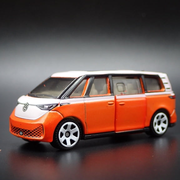 Open Box 2025 2026 VW VOLKSWAGEN ID BUZZ ELECTRIC CAR ORANGE 1:64 SCALE DIECAST MODEL CAR