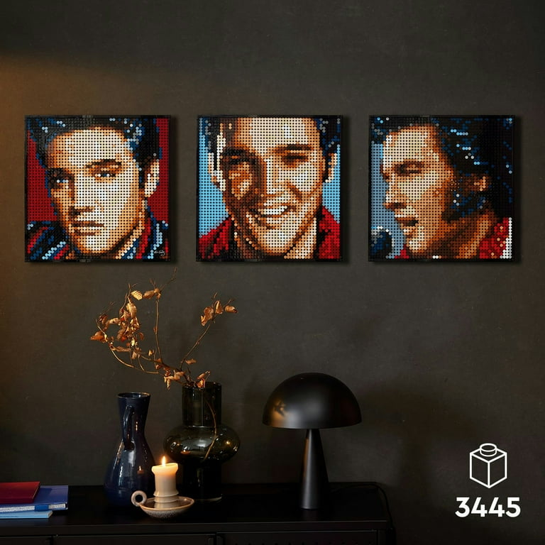 LEGO Art Elvis Presley The King 3445 Piece Wall Art Set with 3 Design Options Walmart