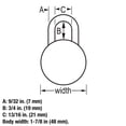 thumbnail image 4 of Candado de Combinación Master Lock Azul Claro, 4 of 8