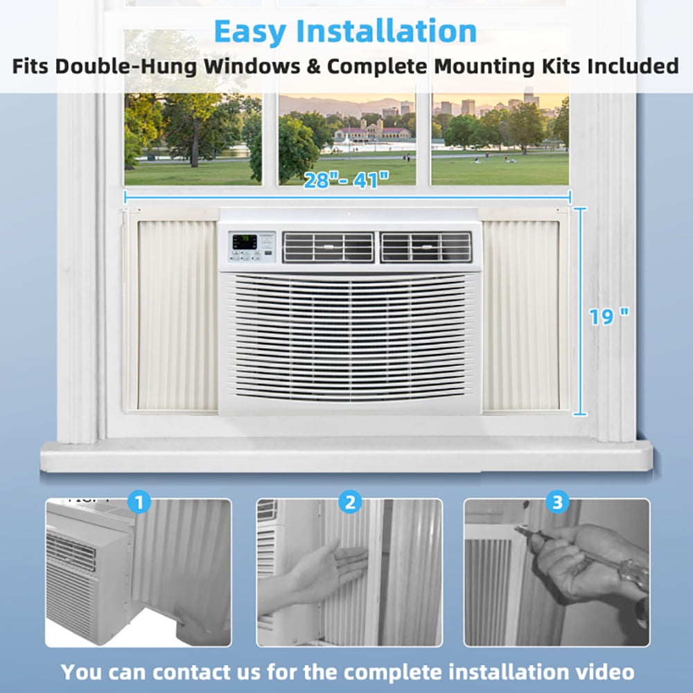 Topcobe 15000 BTU Window Air Conditioner, Ideal Air Conditioner Cools & Heats for Dorm, Office, Apartment, White Topcobe 15000 BTU Window Air Conditioner, Ideal Air Conditioner Cools & Heats for Dorm, Office, Apartment, White