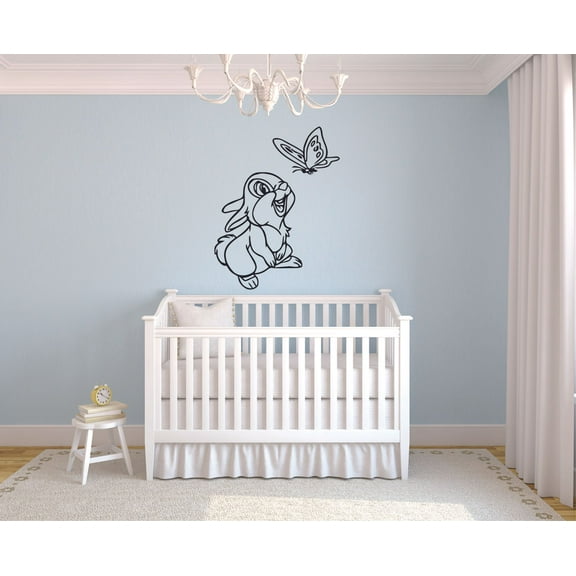 Thumper Rabbit Bambi Friend Cute Character Cartoon Wall Sticker Art Decal for Girls Boys Room Bedroom Nursery Kindergarten House Fun Home Decor Stickers Wall Art Vinyl Decoration Size (30x27 inch)
