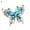 J, variant on AYYUFE Lady Pin Rhinestone Butterfly Shape Multi Colors Stainless Dress Brooch for Prom