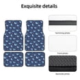 thumbnail image 5 of Sikiie Cartoon Sharks2 Car Foot Mat Set of 4 Pieces Basics Universal Fit Rubber Carpet Floor Mats For Car SUV Van & Truck, 26.8"L x 17.3"W (Front), 13"L x 17.3"W(Rear), 5 of 6