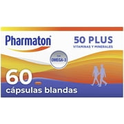 Pharmaton 50 Plus Geriatric - Multivitamin with Omega 3 - 60 Capsules