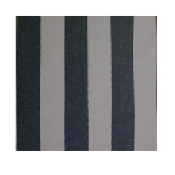 Mybecca Stripe Canvas Marine Fabric 600 Denier Indoor/Outdoor (36" x 60") (GRAY/COAL 1, YARD)
