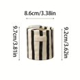thumbnail image 1 of Taza de café de cerámica pintada a mano, taza termo con diseño de rayas, taza de jugo de café con leche antideslizante, regalo de San Valentín, Navidad, Día de la Madre, 1 of 2