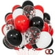 thumbnail image 1 of Globos de látex KUULBELA, 68 unidades, rojo, negro y blanco, 30 cm con confeti, 1 of 5