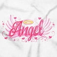 thumbnail image 2 of Airbrushed Angel Wings Halo Hearts Women's Graphic T Shirt Tees Brisco Brands S, 2 of 5