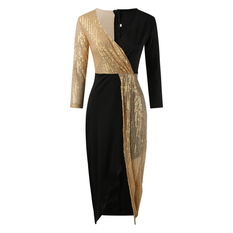 Black and gold sundress sale