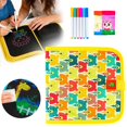 thumbnail image 1 of Reusable Book and Pens - Erasable Coloring Book Drawing Sketchpad with 6 Pens, Robust Reusable Material, Endless Fun for Home School Travel, YE, 1 of 9