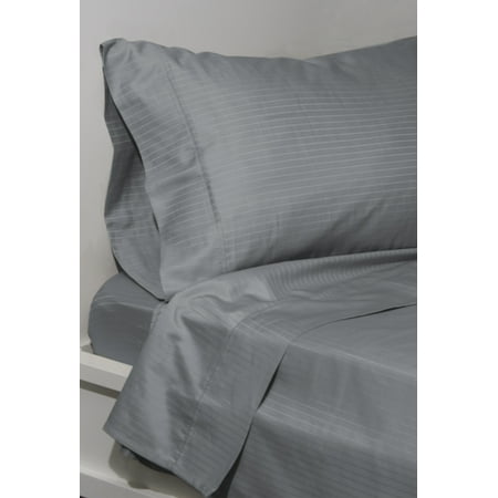 600 Thread Count Twill 3-Piece Gray Duvet Set, King