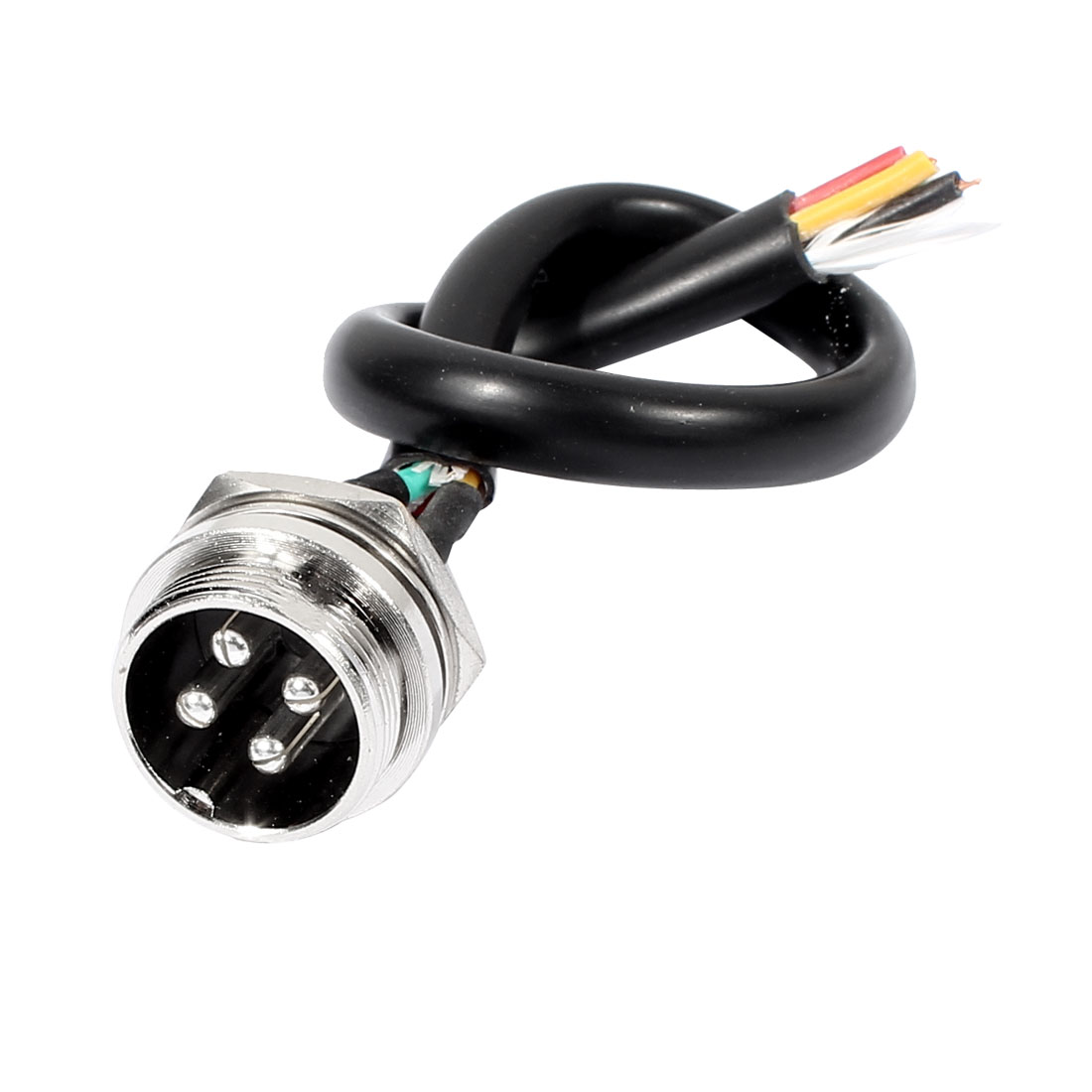 GX20 Type 4 Pins Male Aviation Connector Electrical Cable 20cm