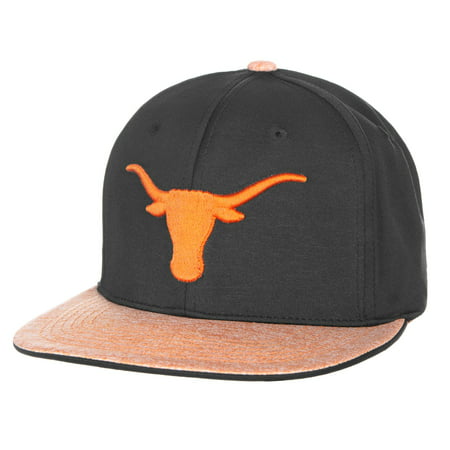 Men's Black/Texas Orange Texas Longhorns Lismore Flat Adjustable Hat - OSFA