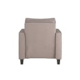 thumbnail image 2 of Fauteuil d'appoint d'intérieur rembourré en tissu Georgia de CorLiving avec pieds en bois, 2 of 8