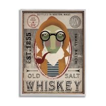 Stupell Industries Vintage Whiskey Logo Sign Graphic Art Gray Framed Art Print Wall Art, Design by Ryan Fowler