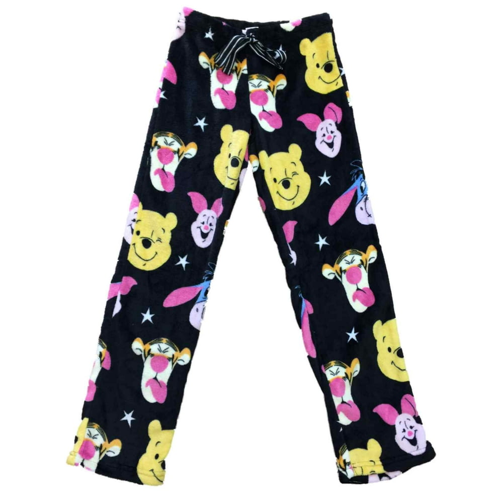 Disney - Womens Winnie The Pooh Eeyore Tigger Fleece Sleep Pants Fuzzy Pajama Bottoms - Walmart