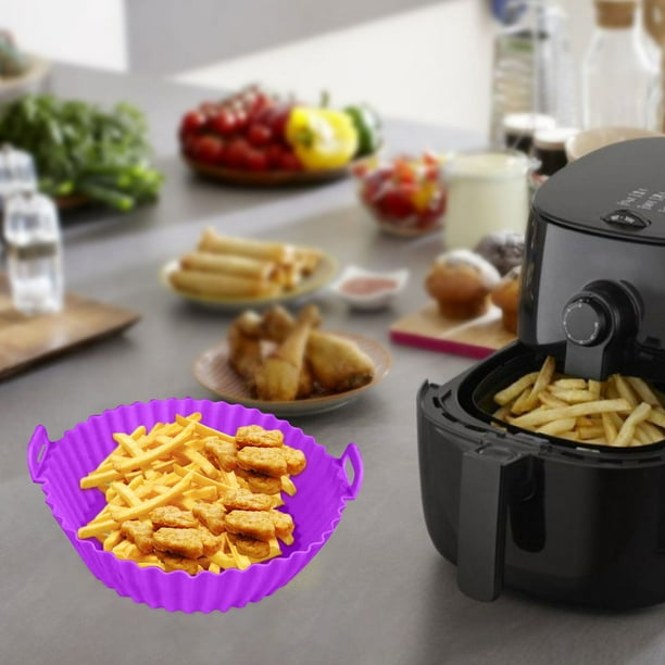 Silicone Air Fryer Basket - Reusable Basket Accessories, Heat Resistant  Easy to Clean Air Fryer Accessories 