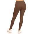 thumbnail image 3 of Moa Collection Women's Casual High Waist Solid Full Length Leggings, 3 of 4