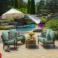 thumbnail image 5 of ARDEN Outdoor Deep Seating Cushion Set, 24 x 22, Water Repellent, Fade Resistant, Deep Seat Bottom and Back Cushion for Chair, Sofa, and Couch 24 x 22, Aqua Leala, 5 of 11