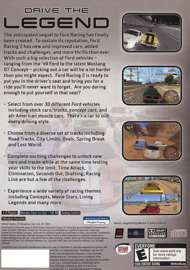 Ford racing 2024 2 ps2