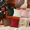 thumbnail image 3 of Lanpn Christmas 45x45 Throw Pillow Covers Set of 2, Winter Star Chrismas Tree Throw Pillow Cases Soft Plush Faux Fur Wool 18 x 18 Winter Cushion Cover, 3 of 5