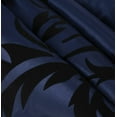 thumbnail image 3 of Chezmoi Collection Contemporary 7-Piece Luxury Flocked Floral Fabric Comforter Set, Queen, Navy, 3 of 6