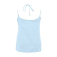 thumbnail image 5 of NinXxx Women's Elegant Adjustable Strap Tank Top with Decorative Button Detail Blue S, 5 of 5