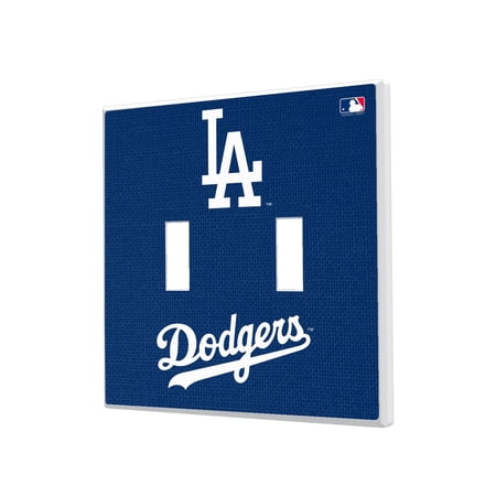 Los Angeles Dodgers Solid Design Double Toggle Light Switch Plate