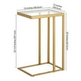 thumbnail image 3 of Evelyn&Zoe Alexis 16" Wide Rectangular Side Table, Brass, 3 of 9