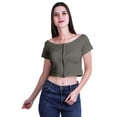 thumbnail image 2 of Moomaya Tunique Courte en Viscose Imprimée à Manches Courtes avec Fermeture Éclair pour Femmes Été, 2 of 4