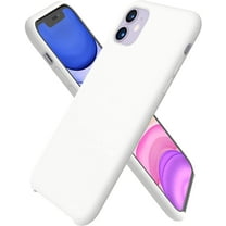 Liquid Silicone Case for iPhone 11, Slim Liquid Silicone Case with Open Bottom, Soft Gel Rubber Case Cover for iPhone 11(2019) 6.1 inch - White