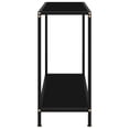 thumbnail image 2 of vidaXL Console Table Black 80x35x75 cm Tempered Glass, 2 of 4