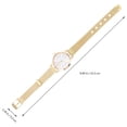 thumbnail image 3 of Reloj de pulsera de cuarzo creativo para mujer, marca de relojes de moda, correa de malla de lujo, brazalete de pulsera para mujer, Montre Femme (Dorado), 3 of 7