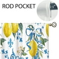 thumbnail image 5 of Blue Lemon Kitchen Curtains Summer Fruit Flower Bathroom Curtains Window Treatment Drapes Tier Floral Nature Leaves Cafe Small Bedroom Short French Door Curtains 2 Panels 27.5x39 Inch, 5 of 6