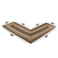 thumbnail image 2 of Better Trends 24"x 68"x 68" L-Shape Braided Rug 100% Polypropylene Durable and Stain Resistant Reversible Indoor Area Utility Rug, Country Stripe Collection - Straw Stripe, 2 of 5