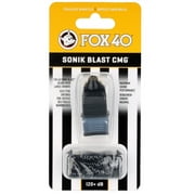 Fox 40 Sonik Blast CMG 2-Chamber Pealess Whistle w/ Lanyard, Black
