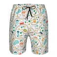 thumbnail image 3 of Pofeuu Hand Drawn Cars Trucks Buses And Roads Prin Men's Swim Trunks Quick Dry Bathing Suit Swimming Board Shorts Mesh Lining Beach Swimwear-XX-Large, 3 of 6